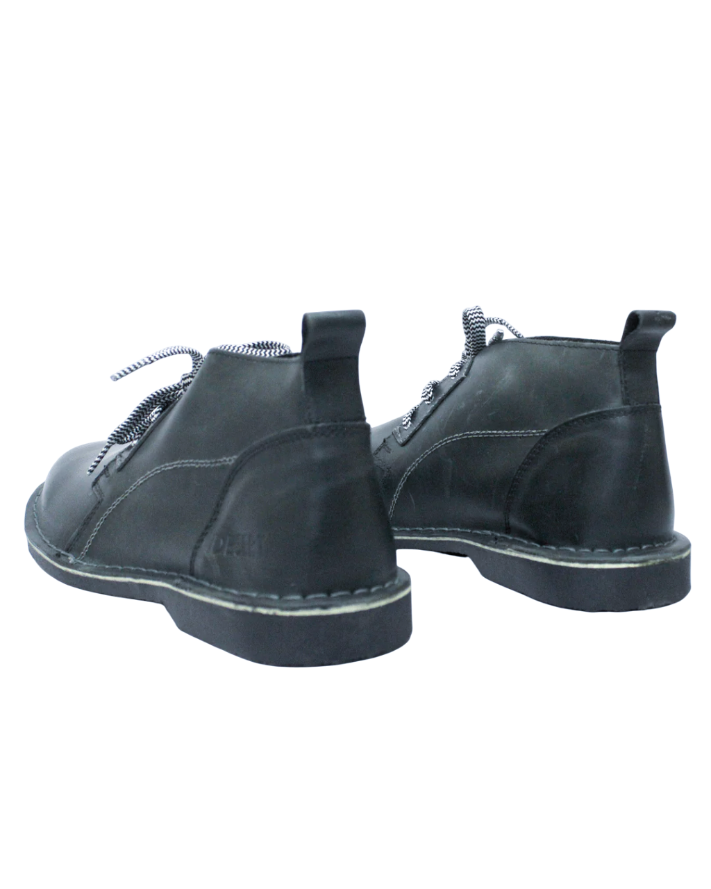 Desert Vellie C Blue Leather Hi - Top Boot