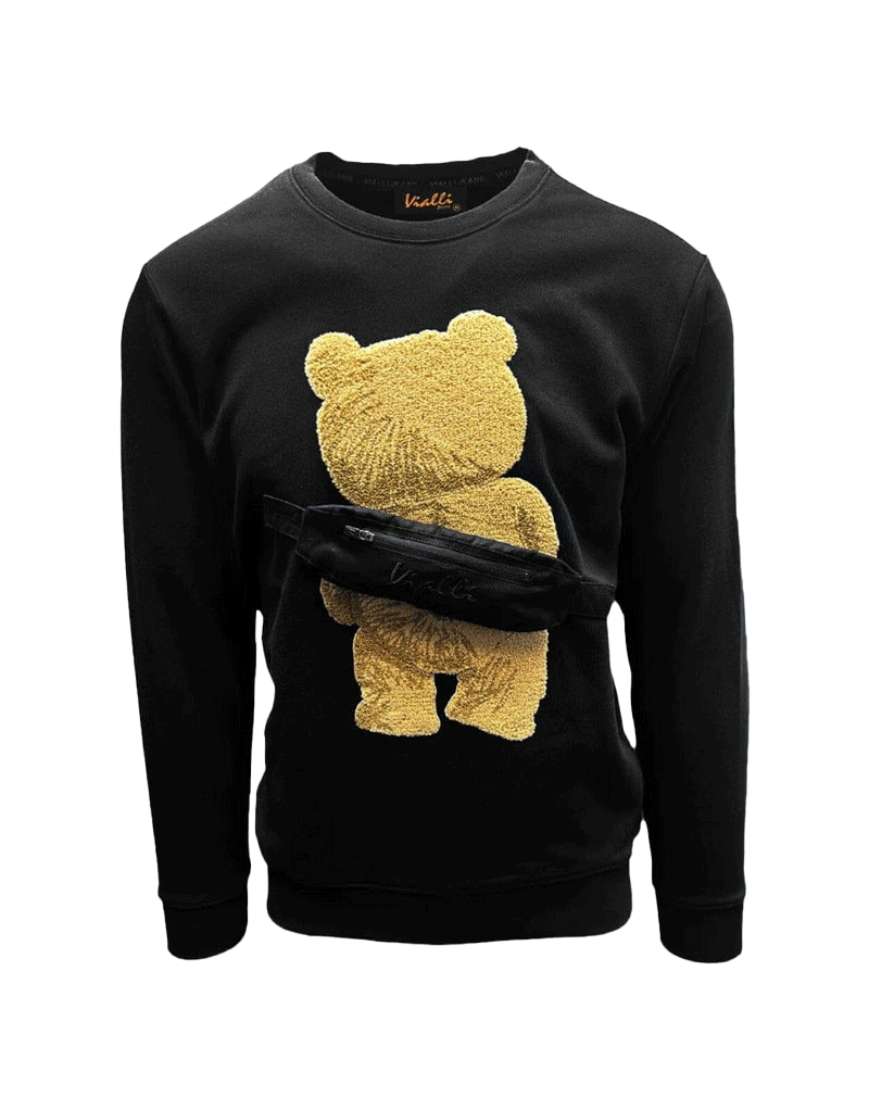 Vialli Black Gummy Sweatshirt