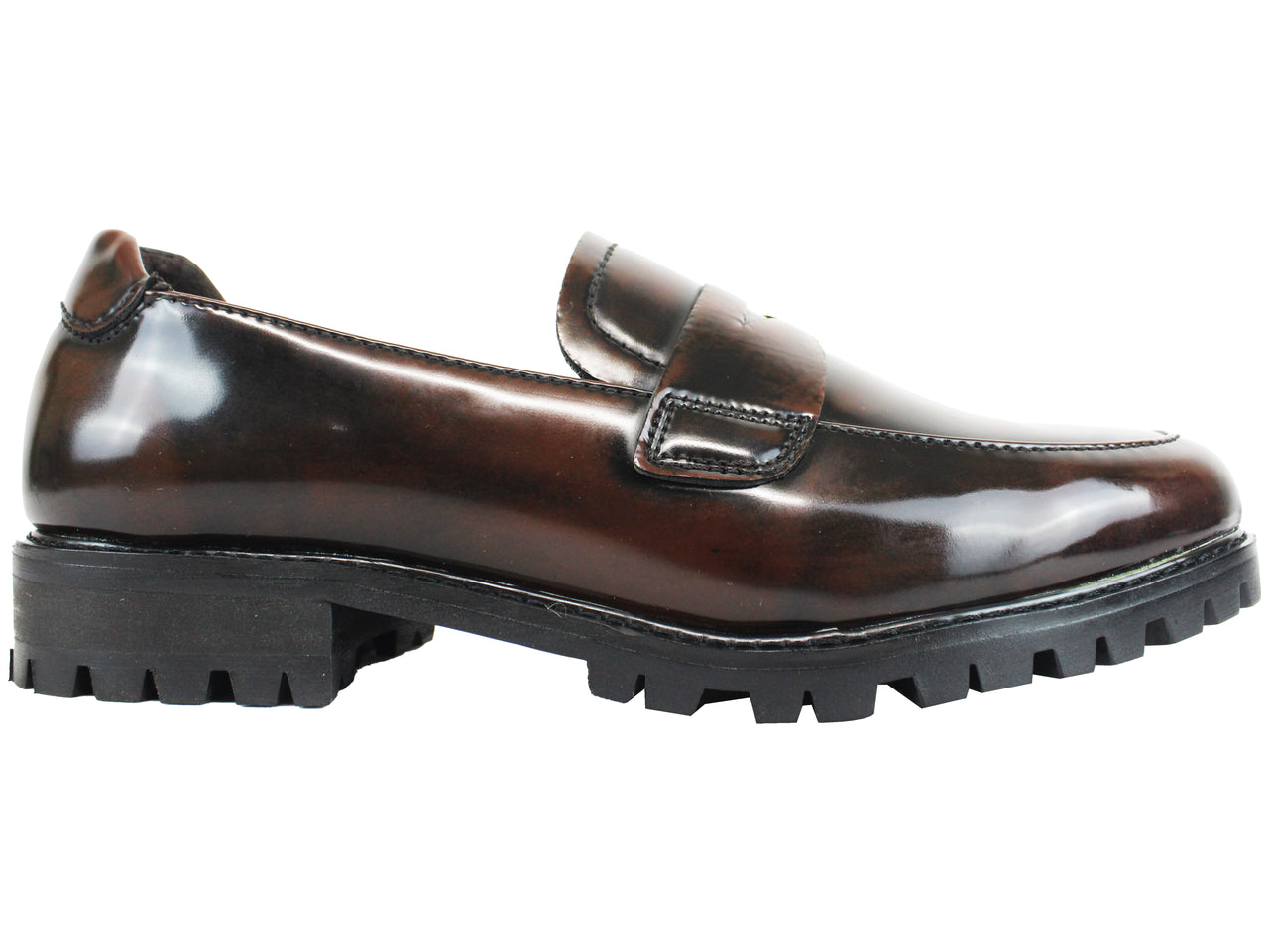 P CROUCH & CO Choc Chunky Penny Loafer