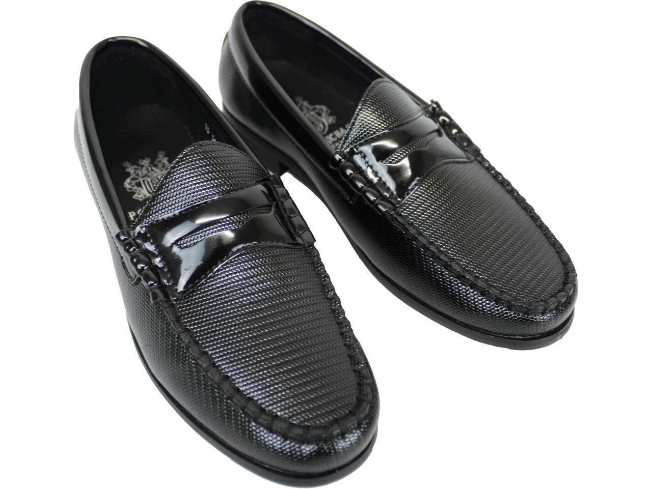 P CROUCH& CO Black Cobra Loafer