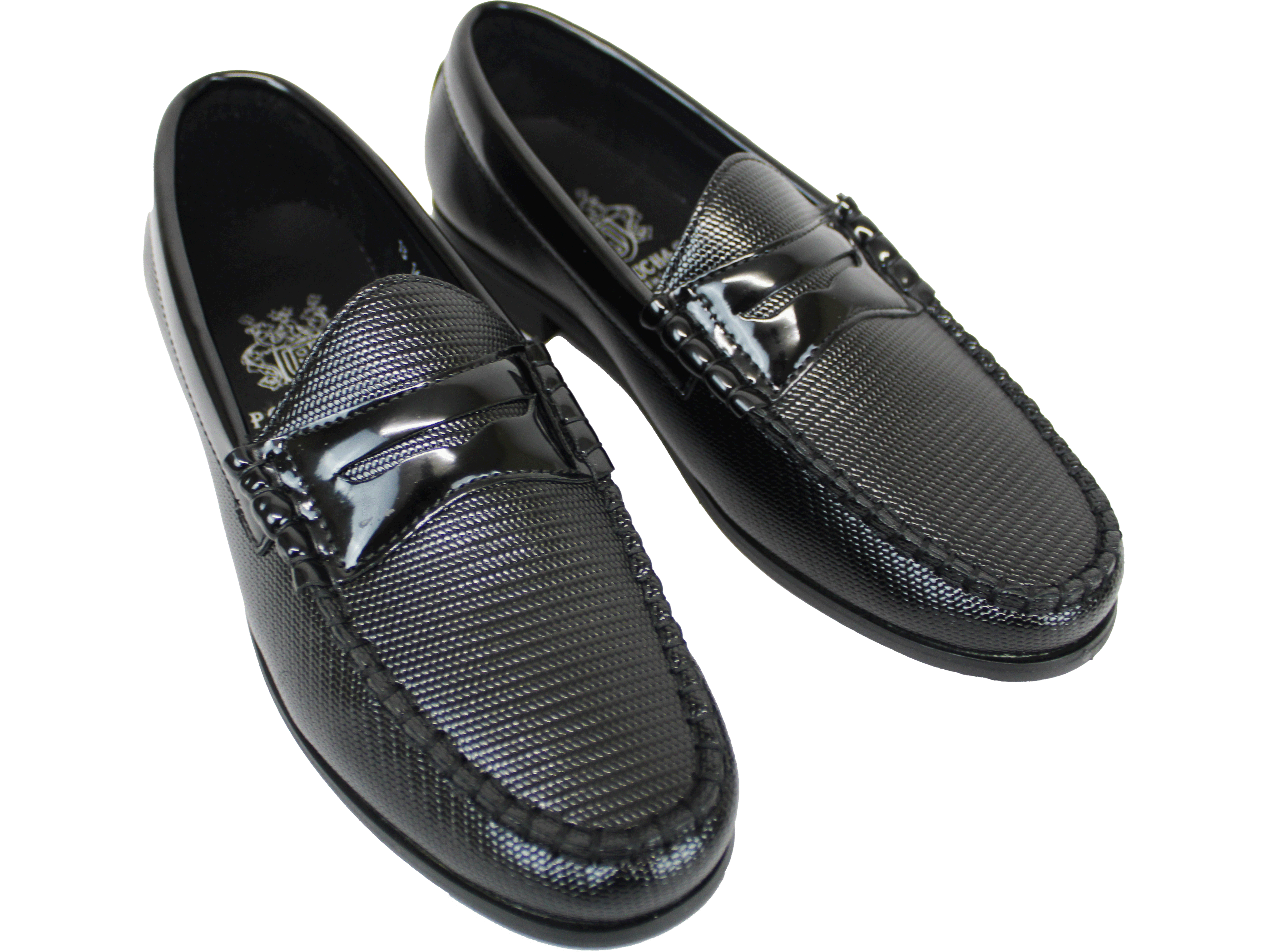 P CROUCH& CO Black Cobra Loafer