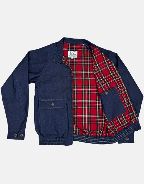London Fog Denim Patch Pocket Harrington Jacket