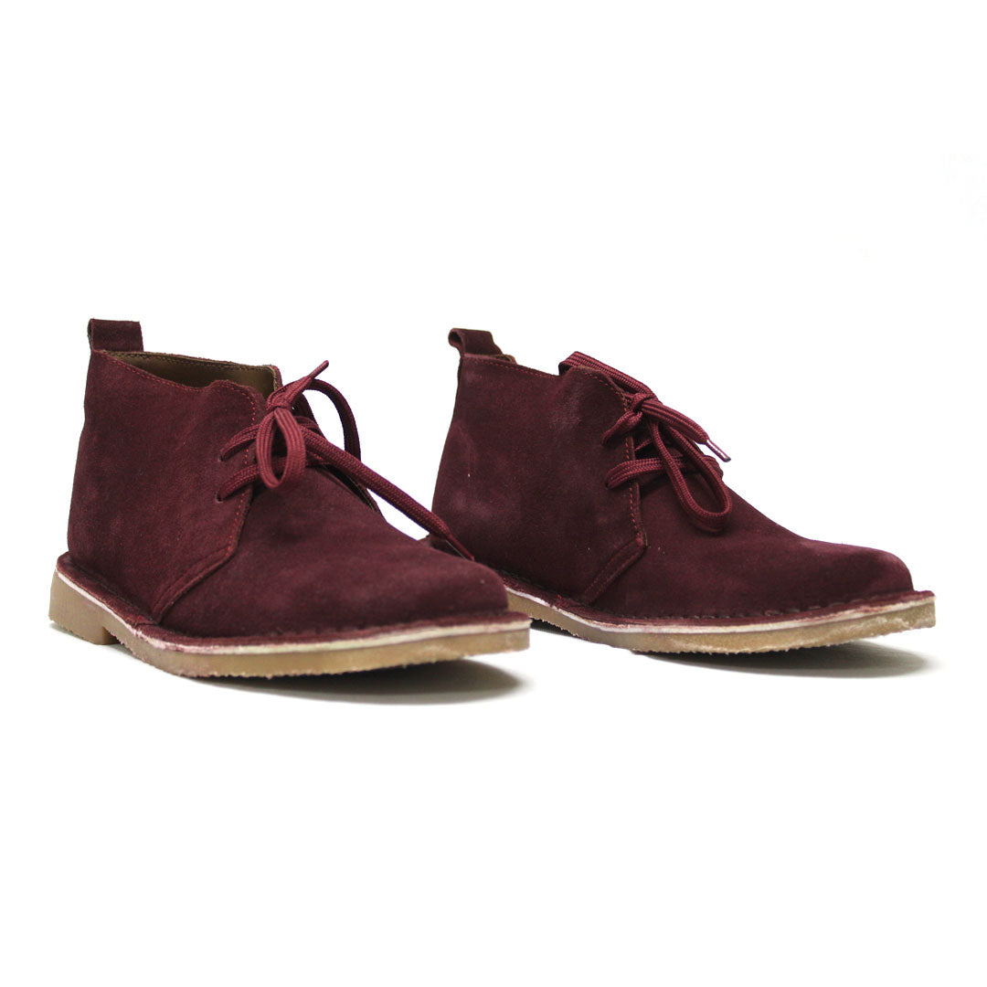 Desert Vellie Ladies Burgundy Lace Up Boot