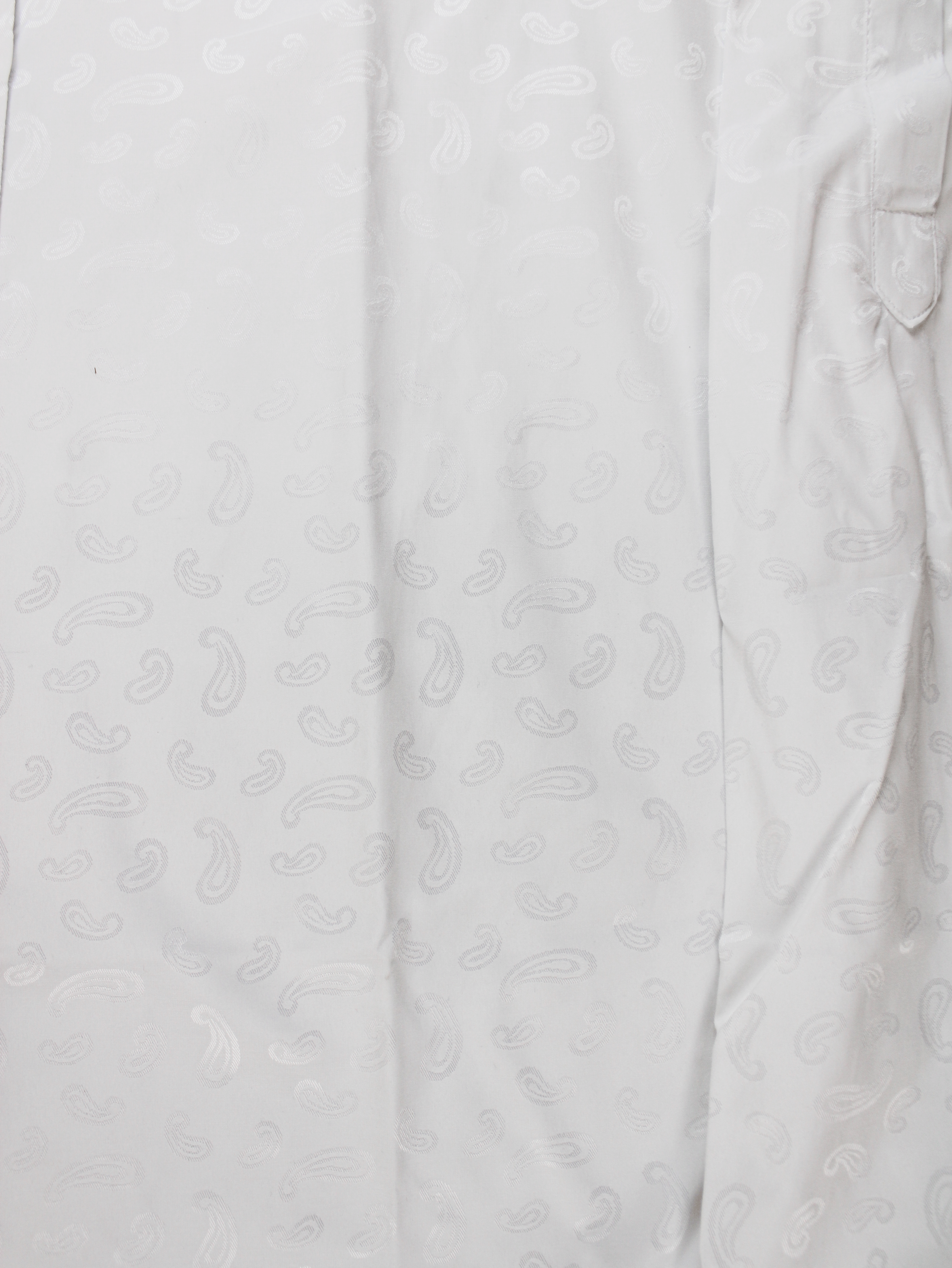 LORENZINI White L/S Paisley Slim Fit Shirt