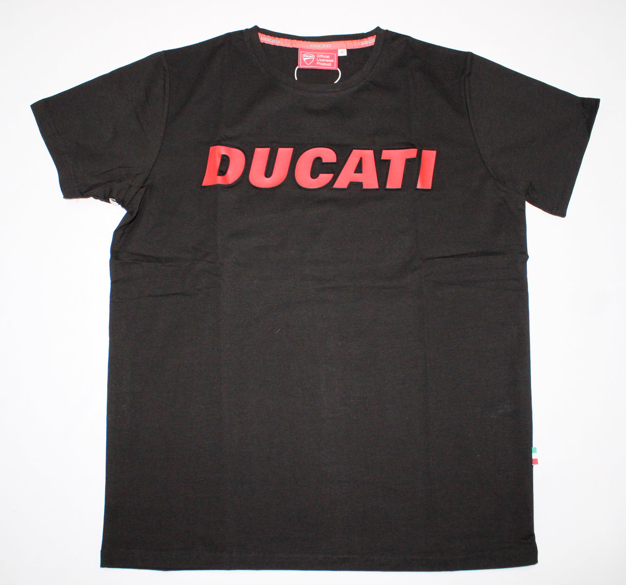 Ducati Black T-Shirt Red Wordmark