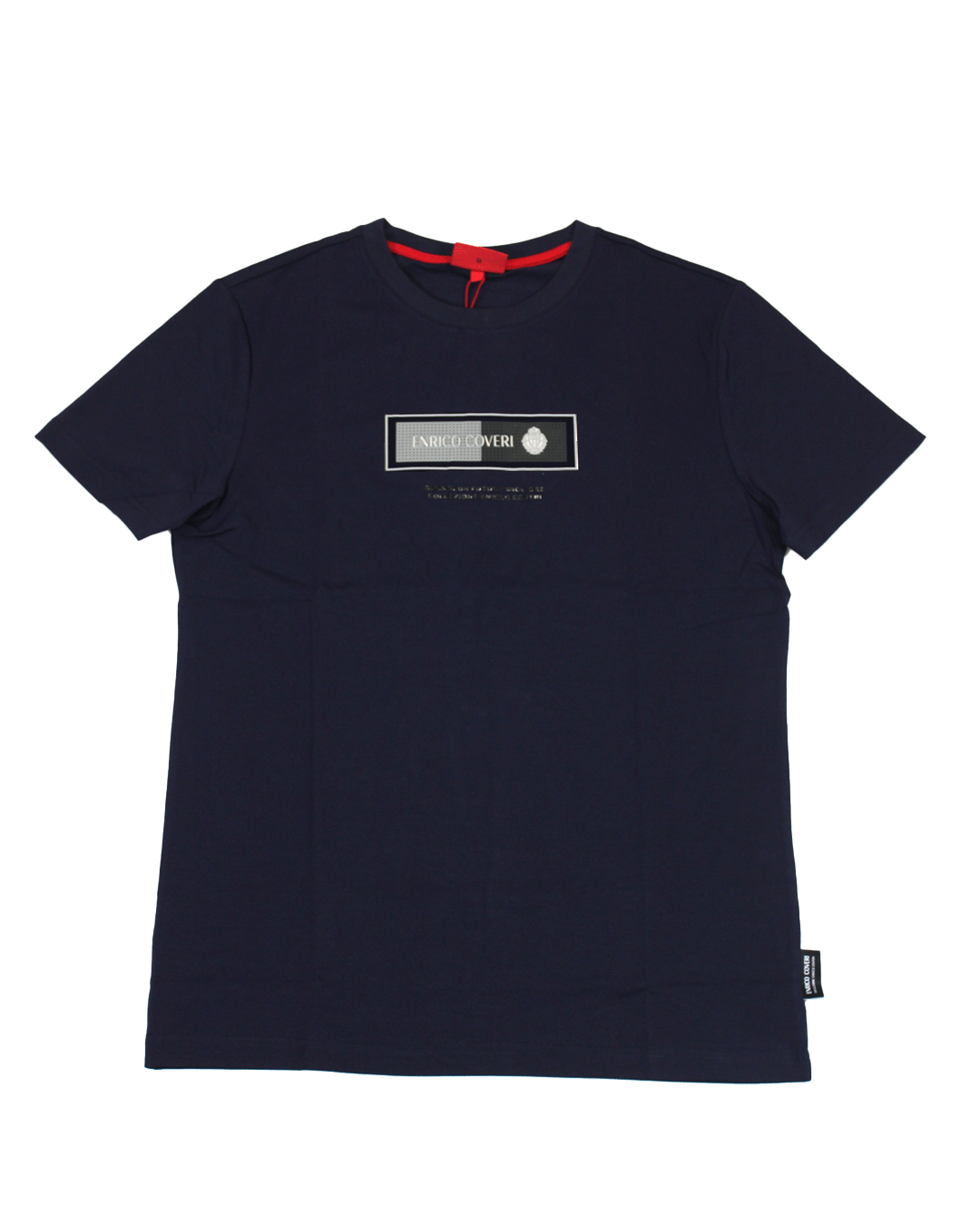ENRICO COVERI Logo Navy T Shirt