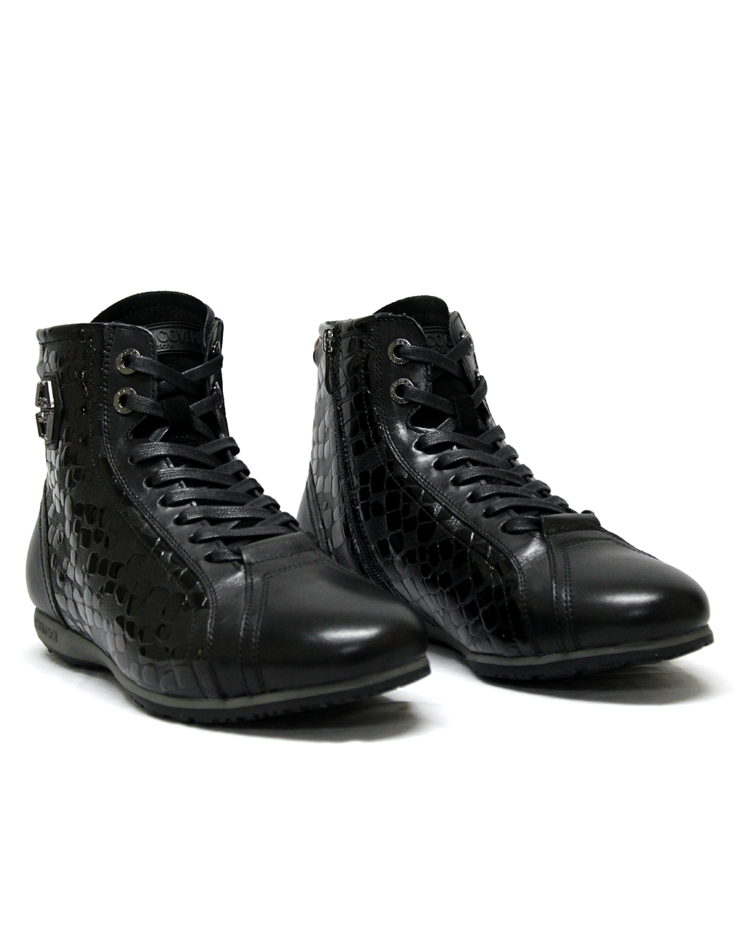 ENRICO COVERI Italian Black Leather Boot