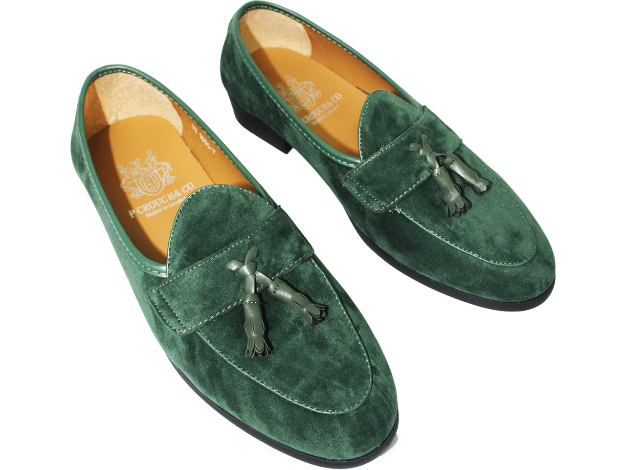 P CROUCH & CO Green Suede