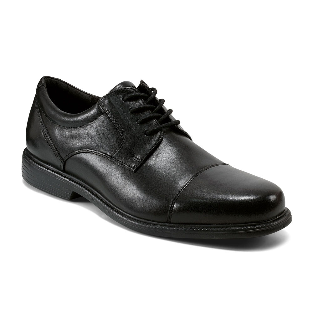 Rockport Leather Black Charles Toe Cap Shoe