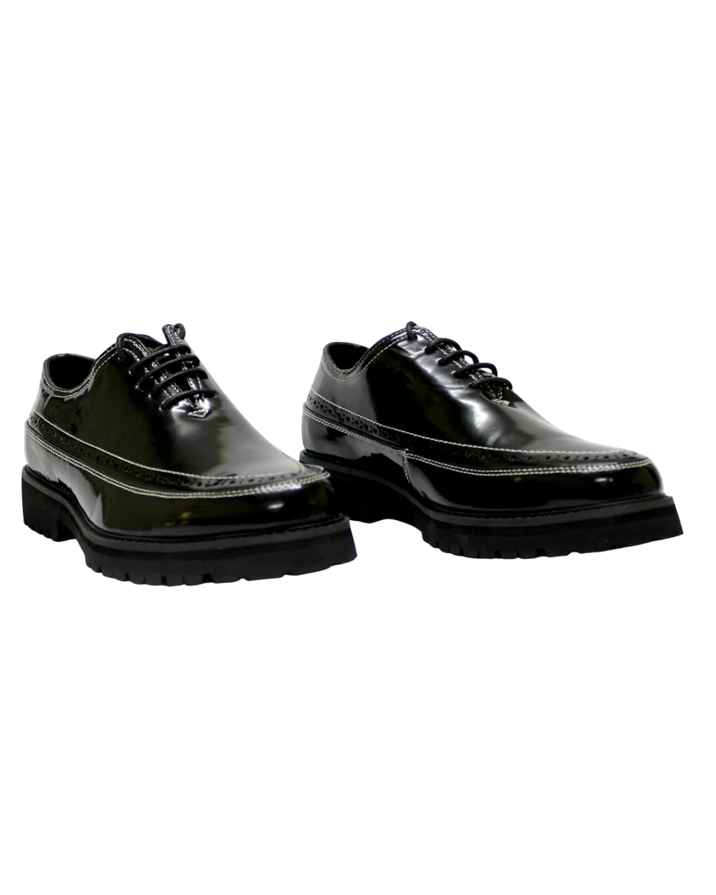 K7 Patent Leather Bishop Black Smart Casual Shoe
