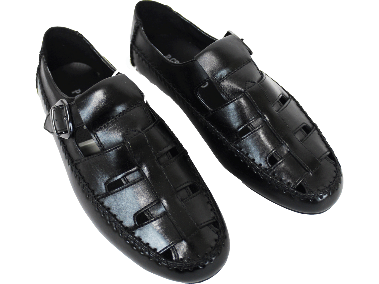 P CROUCH & CO Black Citroen Sandal