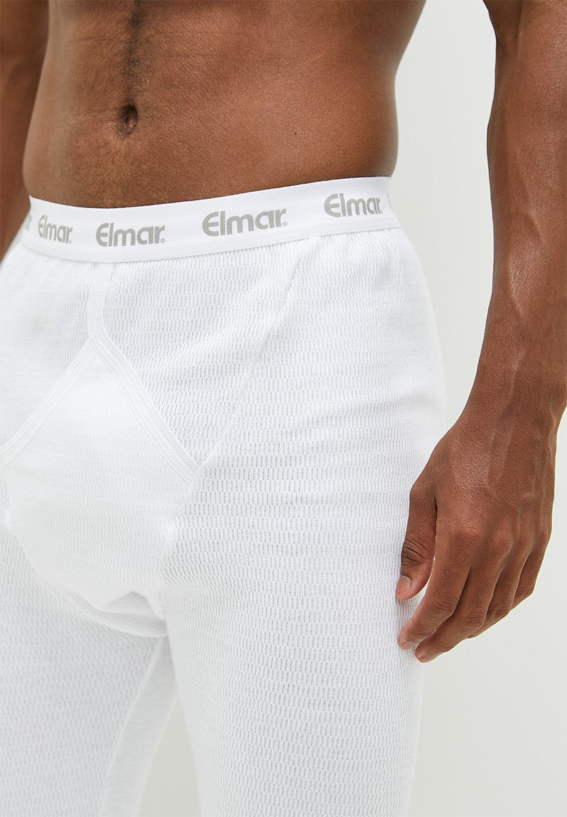 ELMAR 1 Pack Mens Thermal Long John - White