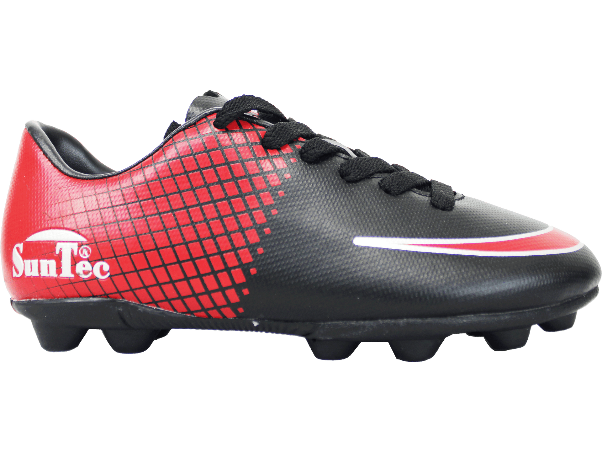 Sun Tec Boys Black Red Soccer Boots