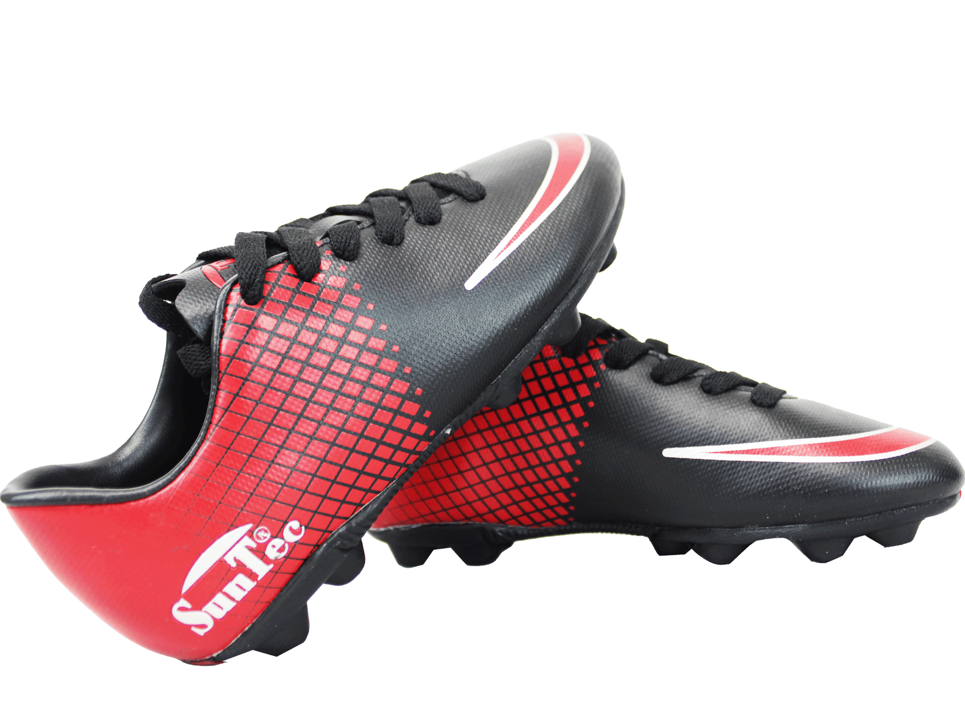 Sun Tec Boys Black Red Soccer Boots