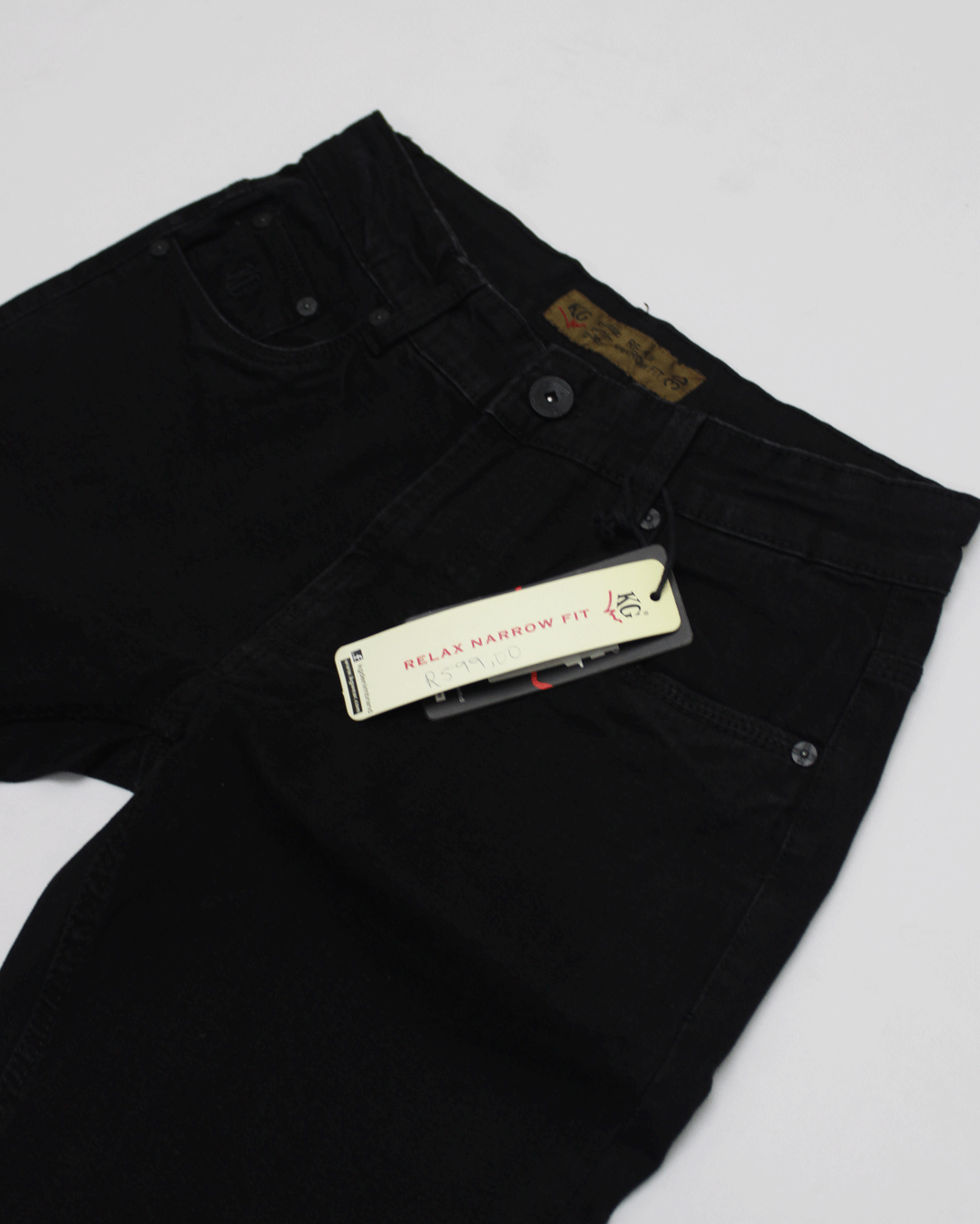 KG Black Relaxed Narrow Fit Jeans