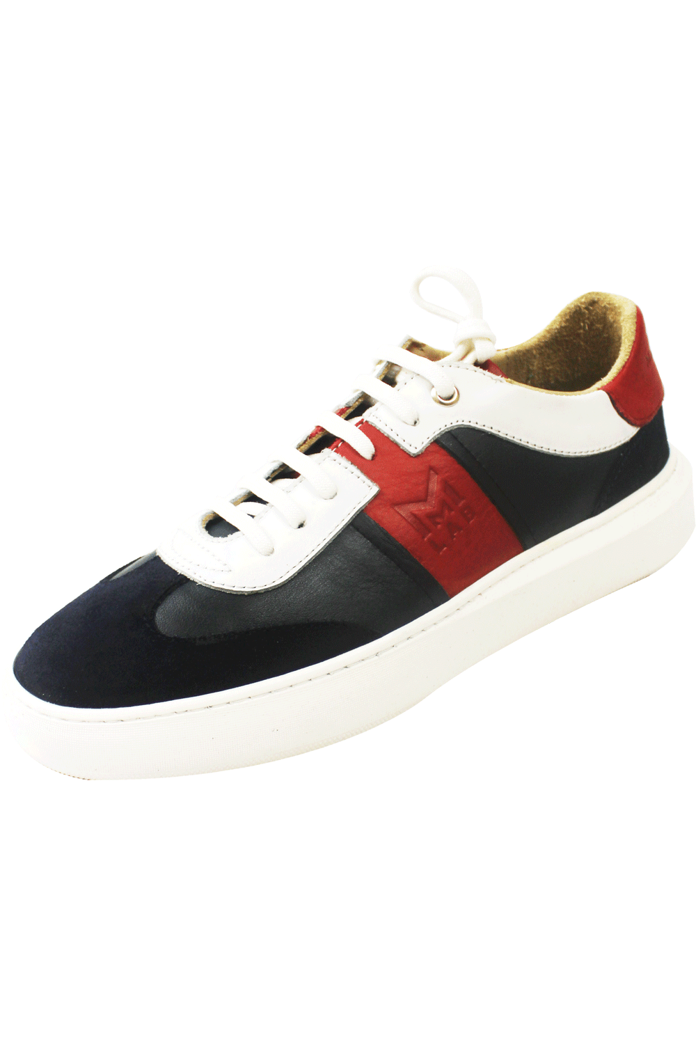 MMS Leather Italian Navy Red Sneaker