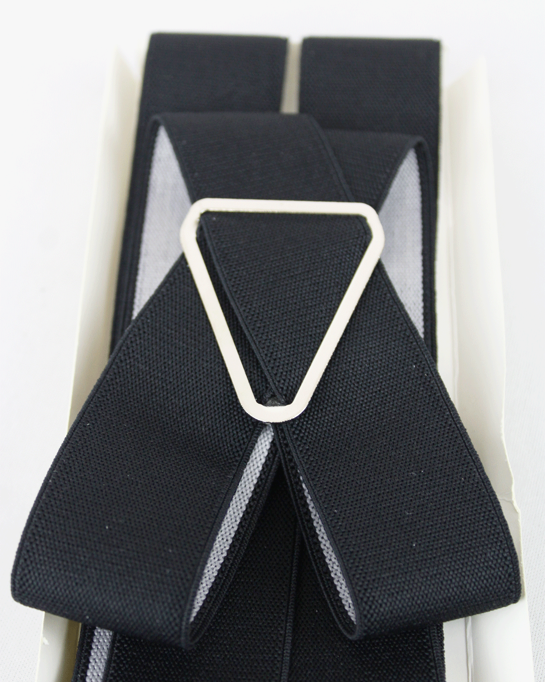 Solid Men's Black Suspenders