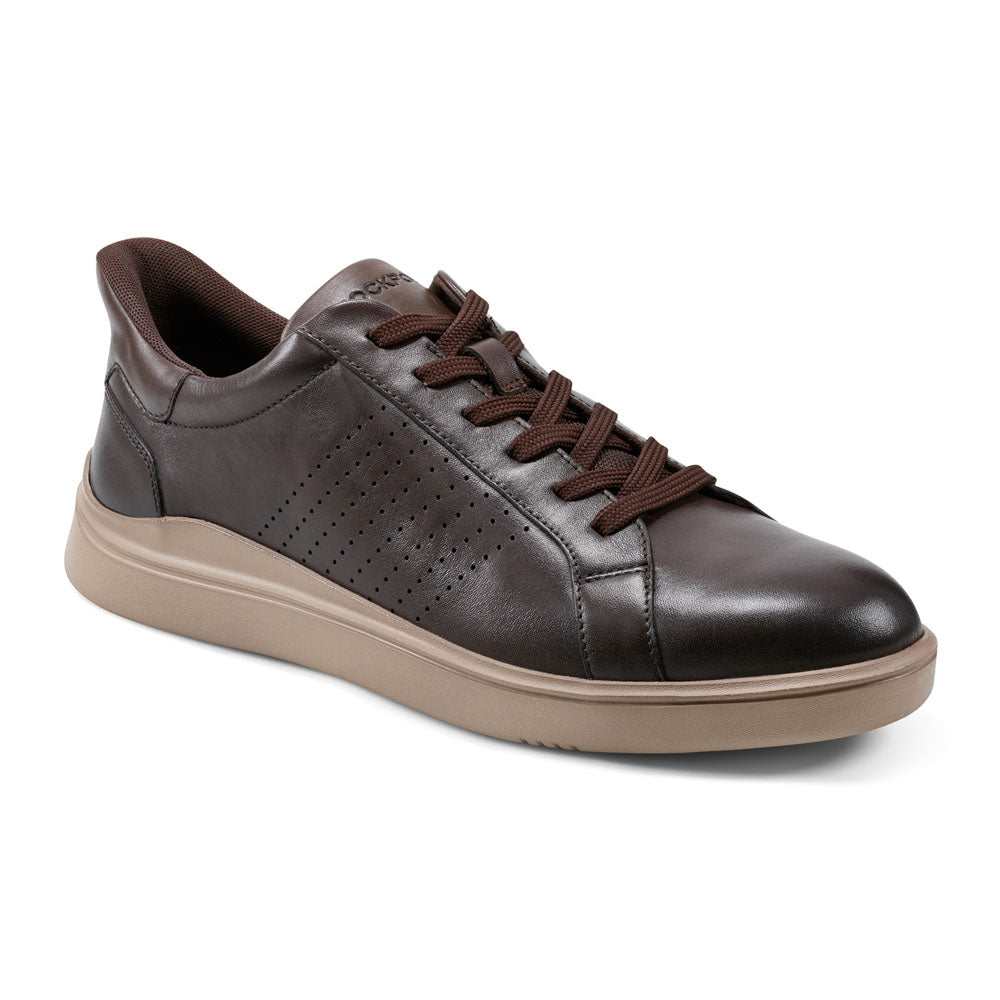 Rockport Leather Choc Brown Tristen Sneaker