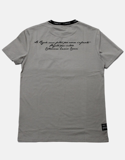 ENRICO COVERI Silver Grey T Shirt