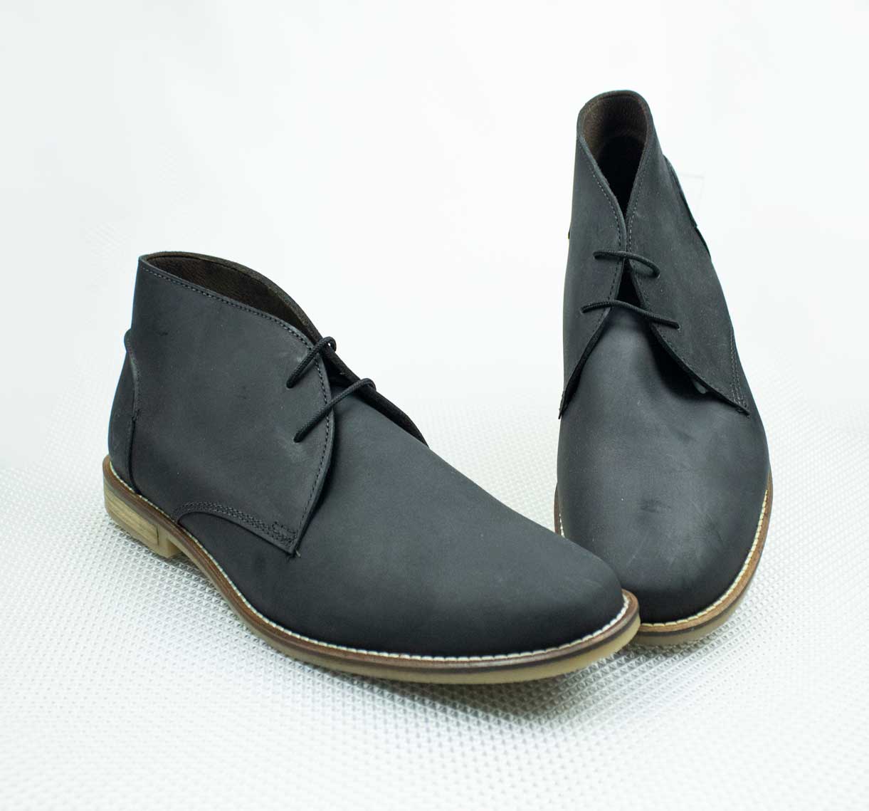 Old Khaki Black Leather Boot - BOSSINI SA