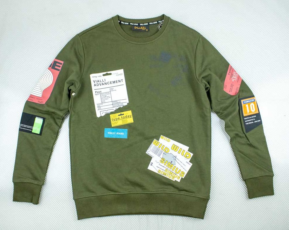 Vialli Labels Olive Sweater