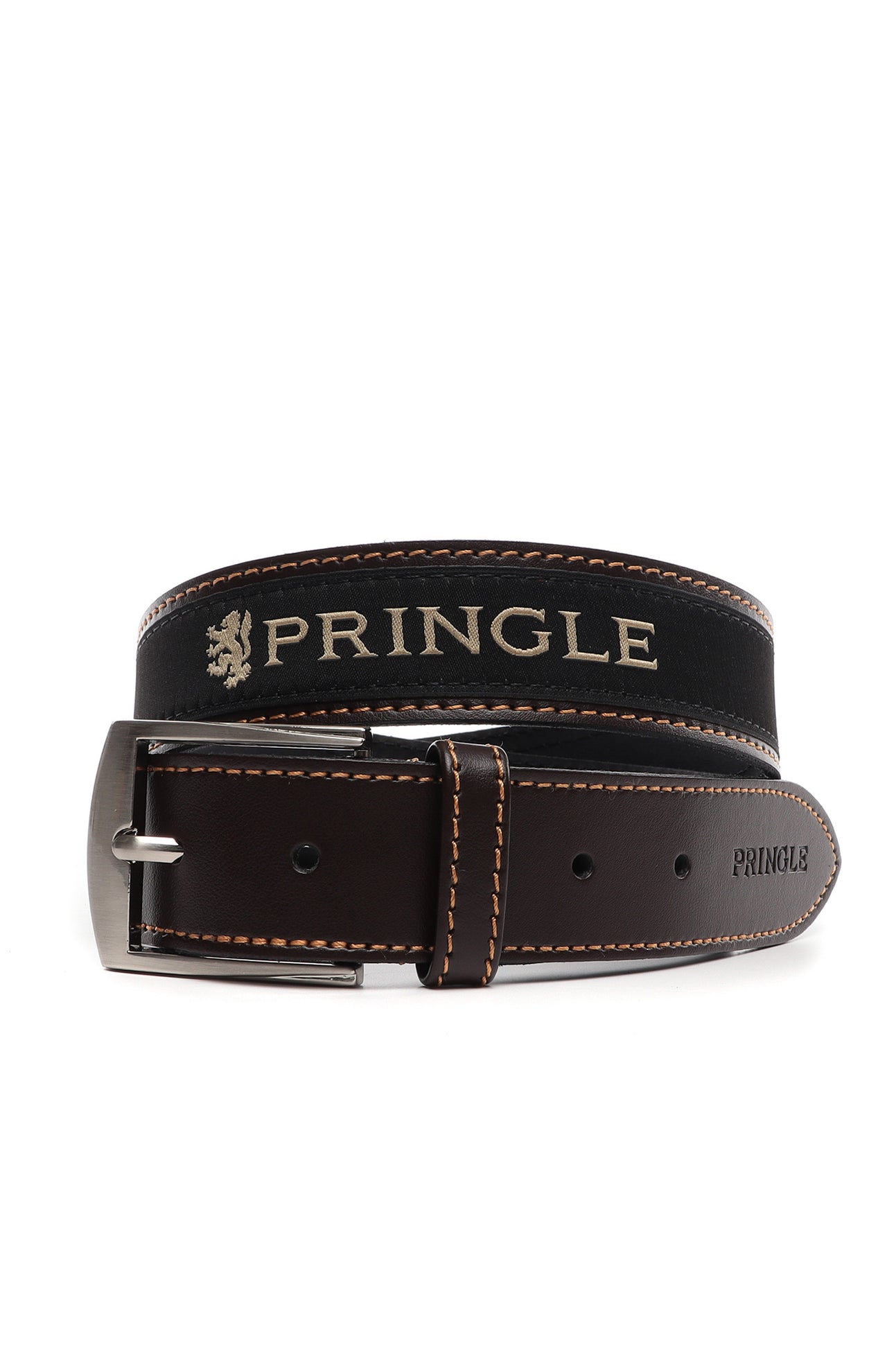 Pringle Casual leather belt Brown - BOSSINI SA