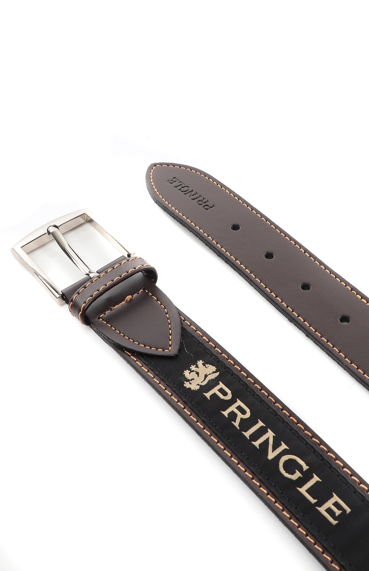 Pringle Casual leather belt Brown - BOSSINI SA