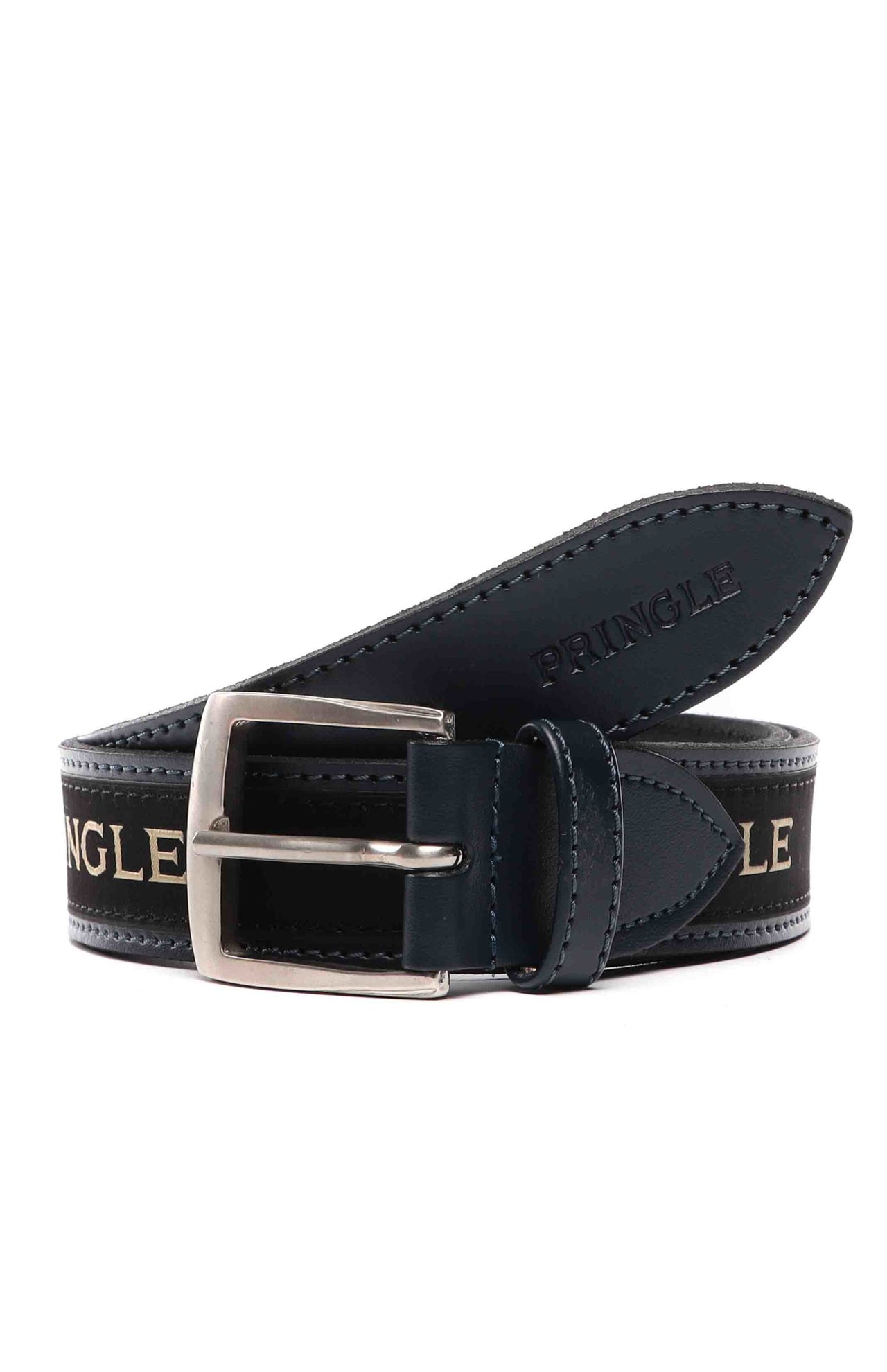 Pringle Casual leather belt Navy - BOSSINI SA