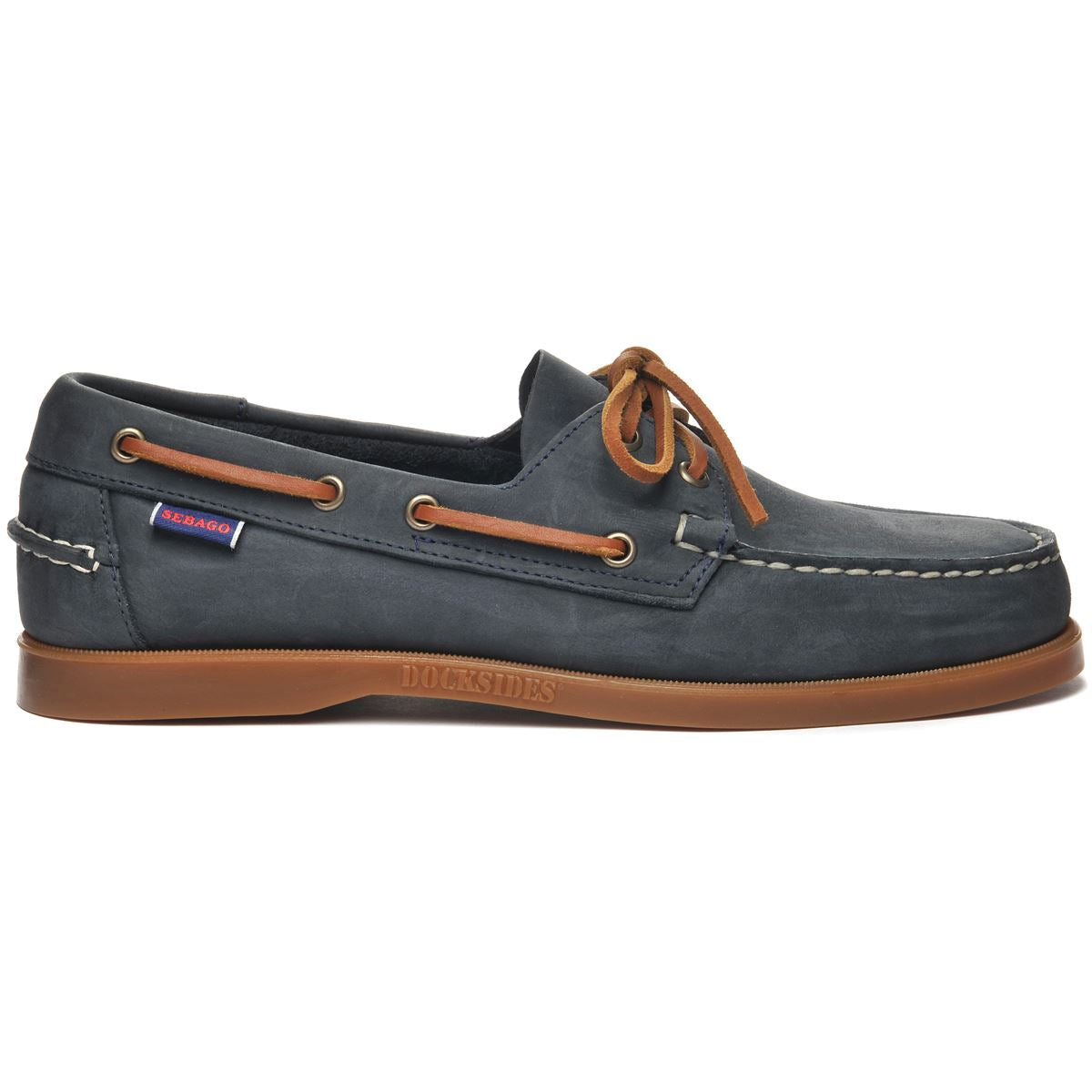 SEBAGO Leather DOCKSIDES PORTLAND NAVY TAN