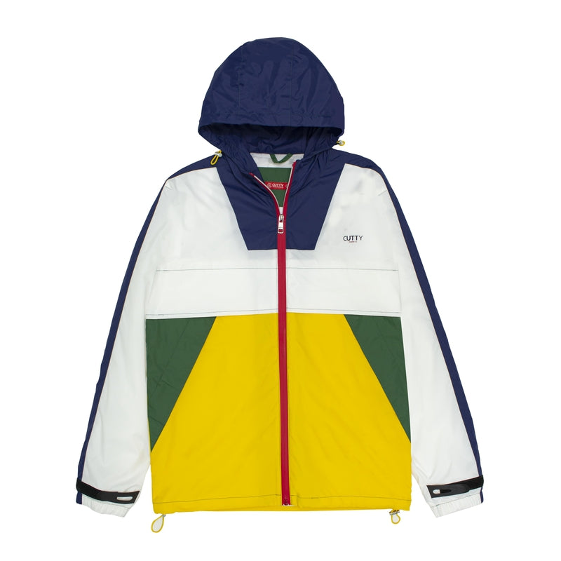 Cutty Retro White Jacket Drymac yellow Green hood for men